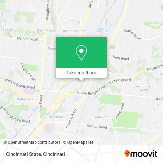 Cincinnati State map