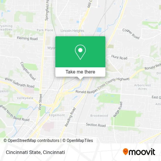 Cincinnati State map