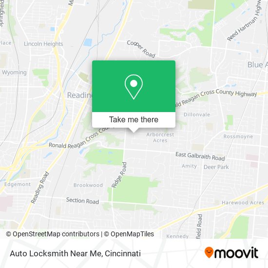 Auto Locksmith Near Me map
