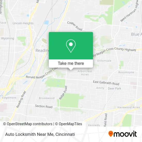 Auto Locksmith Near Me map