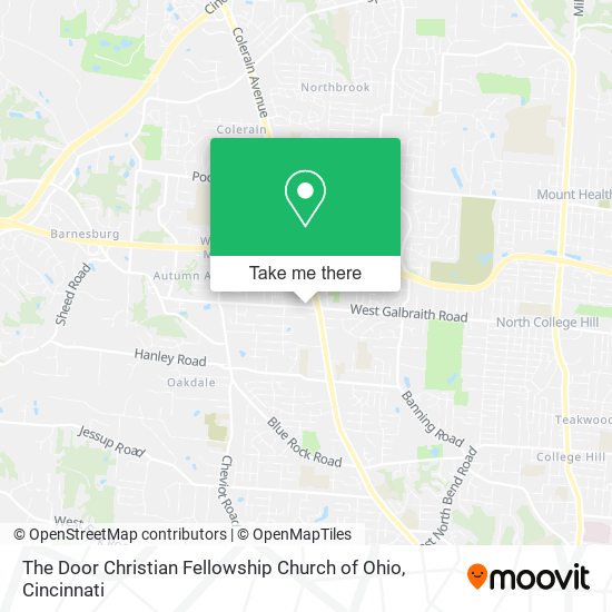 Mapa de The Door Christian Fellowship Church of Ohio