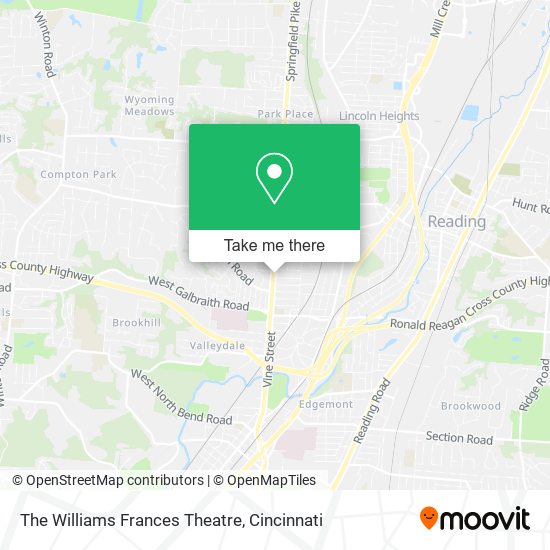 The Williams Frances Theatre map