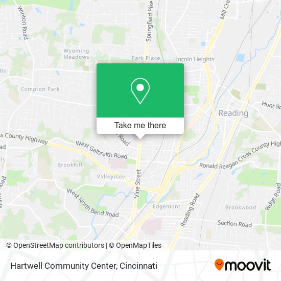 Hartwell Community Center map