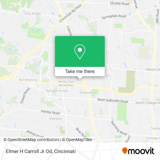 Elmer H Carroll Jr Od map