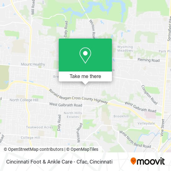 Cincinnati Foot & Ankle Care - Cfac map