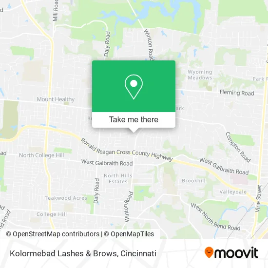Mapa de Kolormebad Lashes & Brows