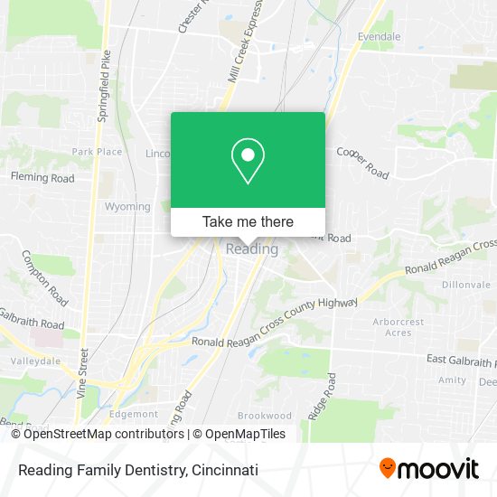 Mapa de Reading Family Dentistry