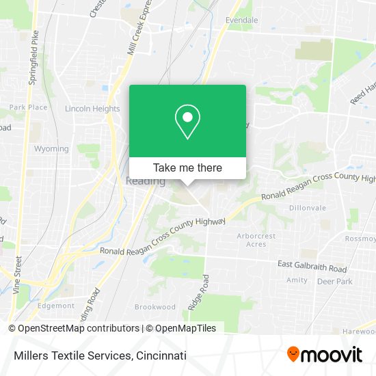 Millers Textile Services map