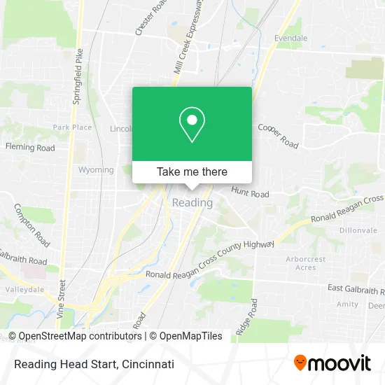 Reading Head Start map