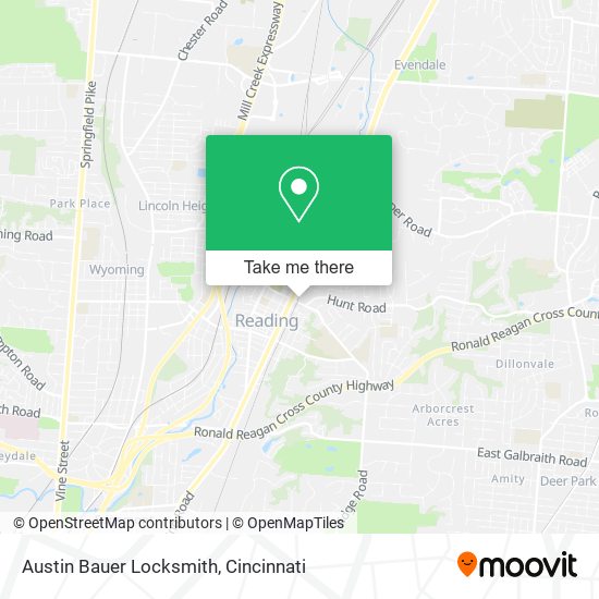 Austin Bauer Locksmith map