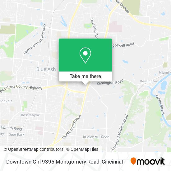 Downtown Girl 9395 Montgomery Road map