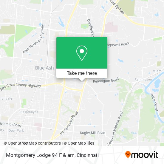 Montgomery Lodge 94 F & am map