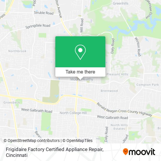Frigidaire Factory Certified Appliance Repair map