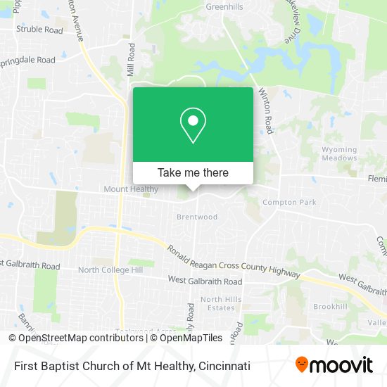 First Baptist Church of Mt Healthy map