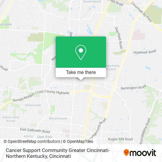 Cancer Support Community Greater Cincinnati-Northern Kentucky map