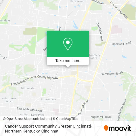 Cancer Support Community Greater Cincinnati-Northern Kentucky map