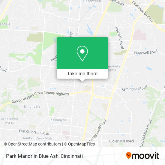 Park Manor in Blue Ash map