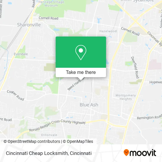 Cincinnati Cheap Locksmith map