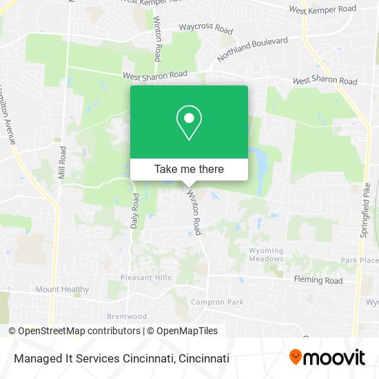 Mapa de Managed It Services Cincinnati