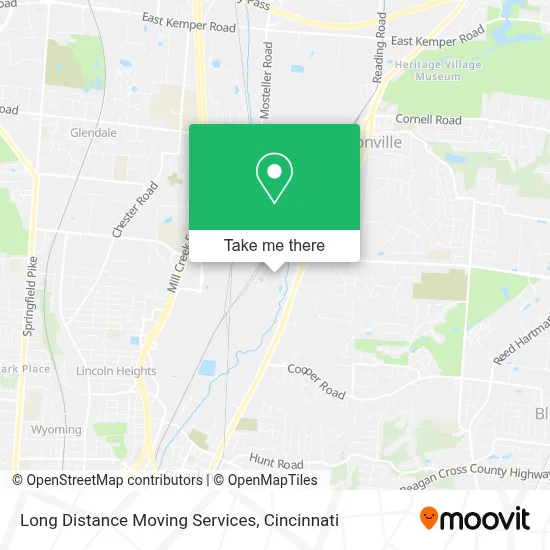 Long Distance Moving Services map