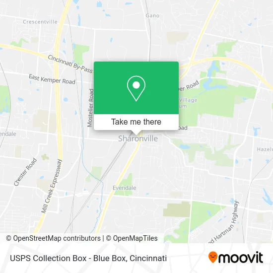 USPS Collection Box - Blue Box map