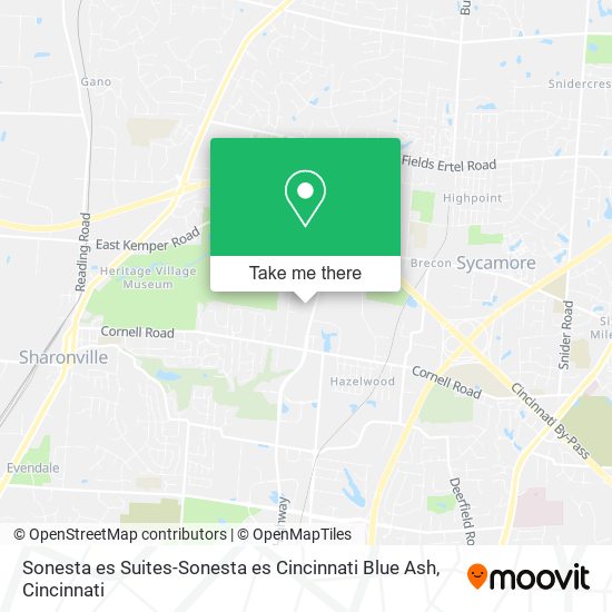 Sonesta es Suites-Sonesta es Cincinnati Blue Ash map