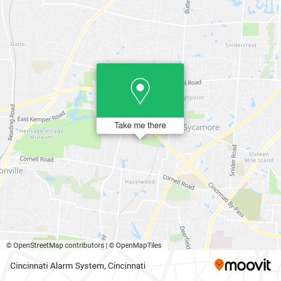 Mapa de Cincinnati Alarm System