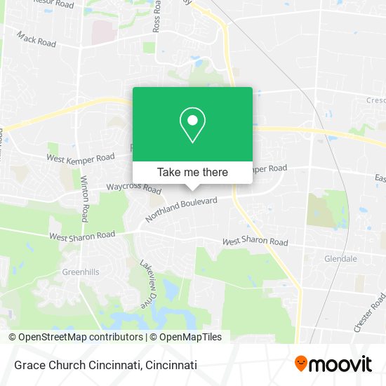 Mapa de Grace Church Cincinnati