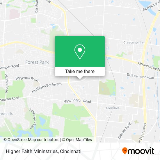 Higher Faith Mininstries map