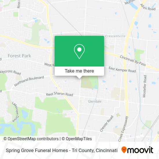 Spring Grove Funeral Homes - Tri County map