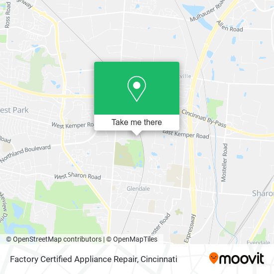 Factory Certified Appliance Repair map