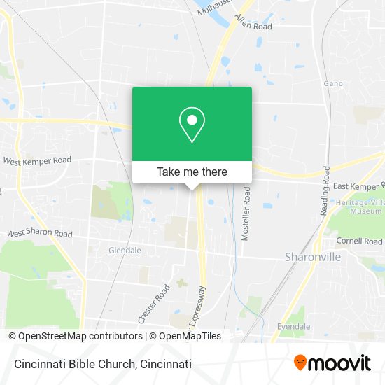 Cincinnati Bible Church map