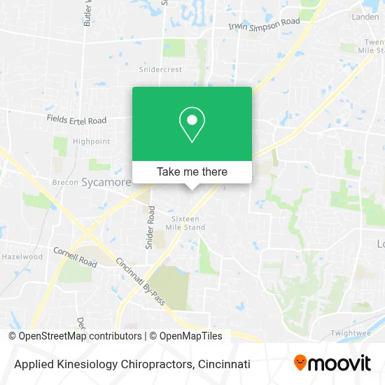 Applied Kinesiology Chiropractors map