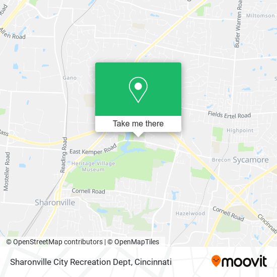 Mapa de Sharonville City Recreation Dept