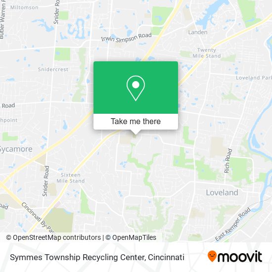 Symmes Township Recycling Center map