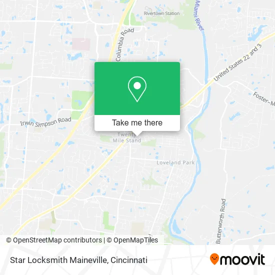 Star Locksmith Maineville map