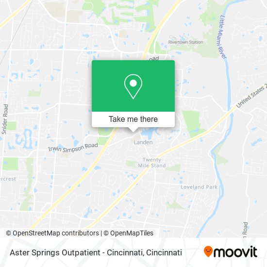 Mapa de Aster Springs Outpatient - Cincinnati