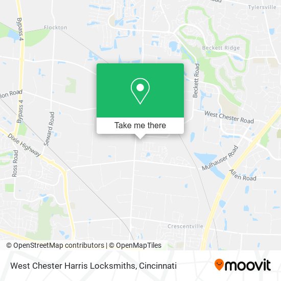 West Chester Harris Locksmiths map