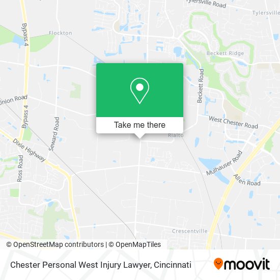 Chester Personal West Injury Lawyer map