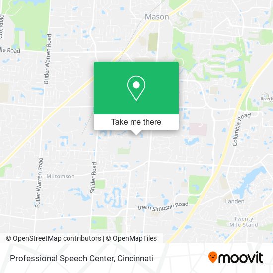 Professional Speech Center map
