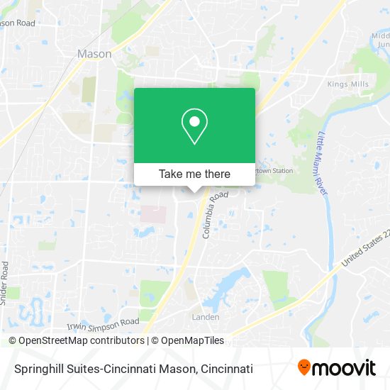 Springhill Suites-Cincinnati Mason map