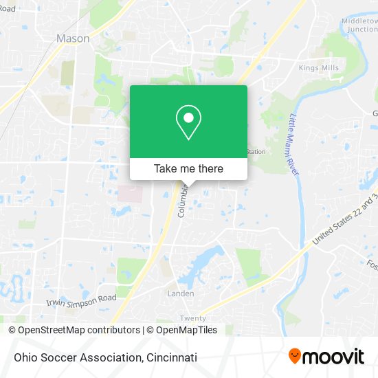 Mapa de Ohio Soccer Association