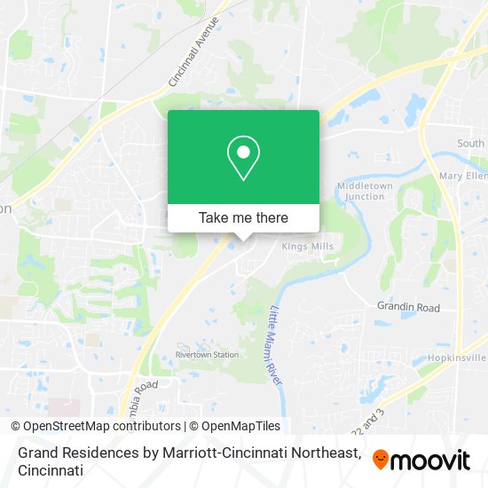 Mapa de Grand Residences by Marriott-Cincinnati Northeast
