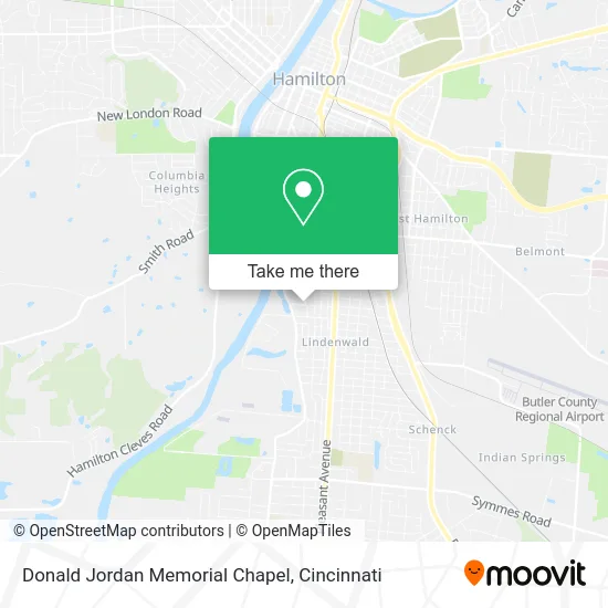 Donald Jordan Memorial Chapel map