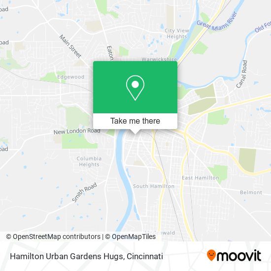 Hamilton Urban Gardens Hugs map