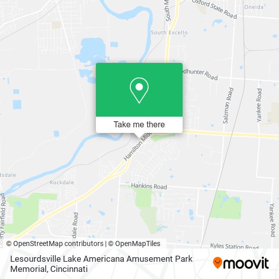 Lesourdsville Lake Americana Amusement Park Memorial map