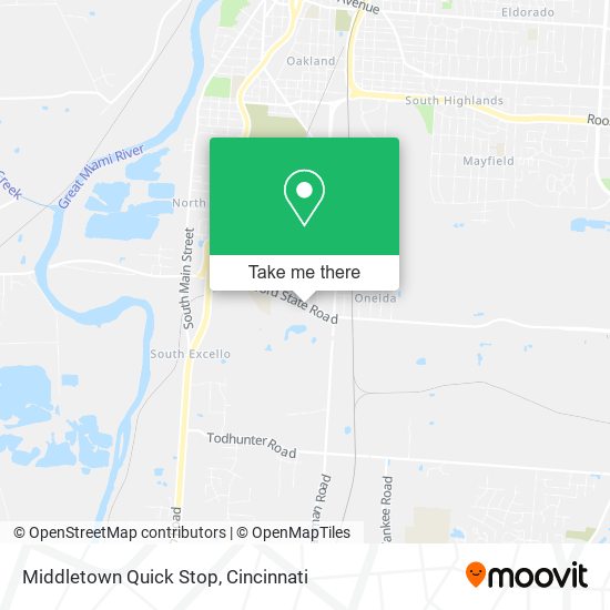 Mapa de Middletown Quick Stop