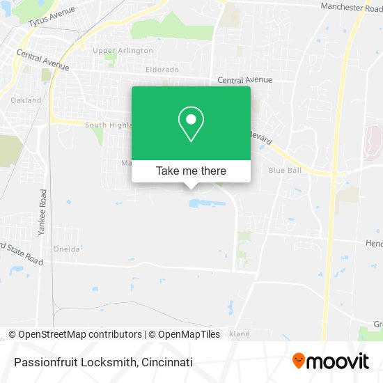 Passionfruit Locksmith map