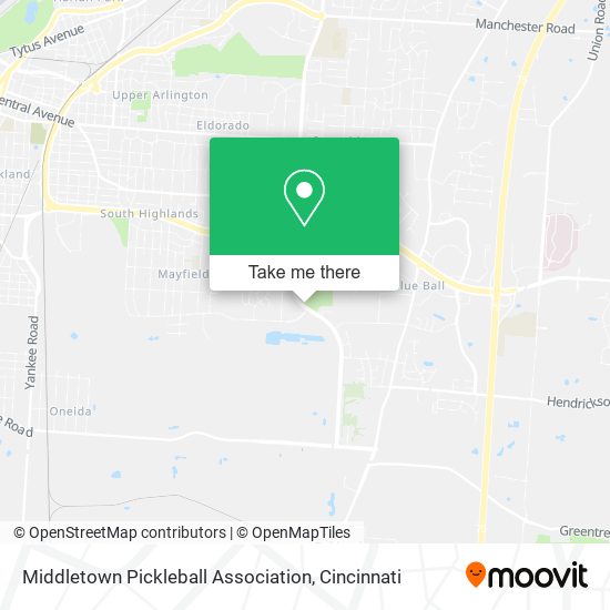 Middletown Pickleball Association map