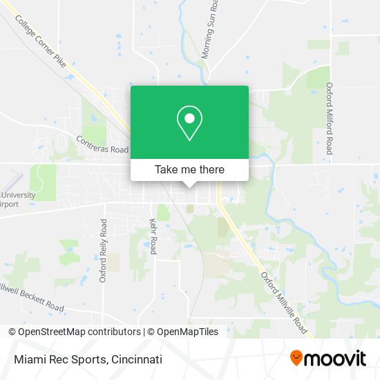 Miami Rec Sports map